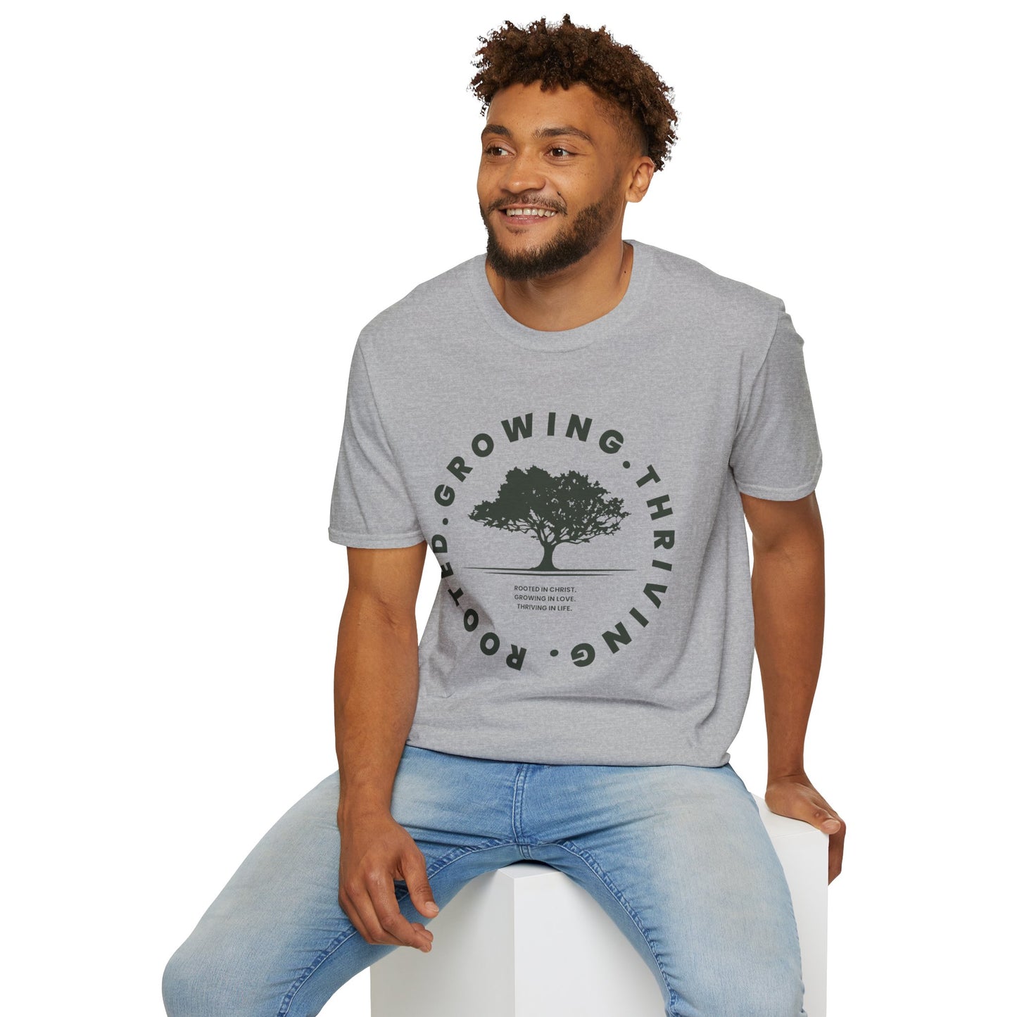 Rooted. Growing. Thriving. Unisex T-shirt