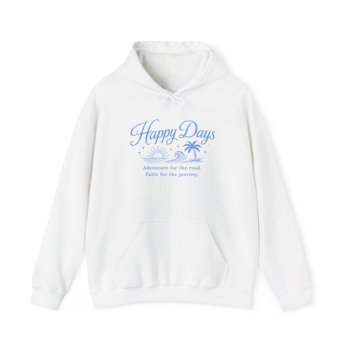 Happy Days Hoodie — Tropical Palm Beach Graphic Pullover