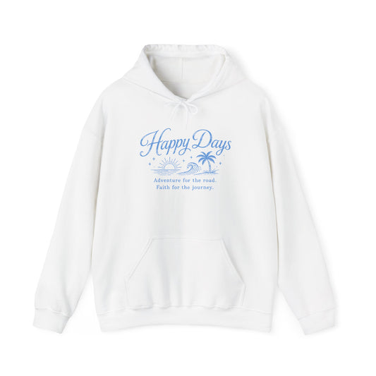 Happy Days Hoodie — Tropical Palm Beach Graphic Pullover