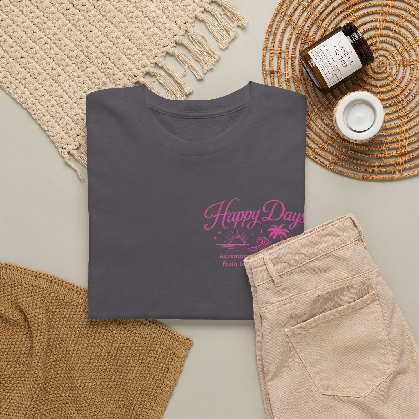 T-Shirt — Pink Tropical Flamingo Graphic Tee