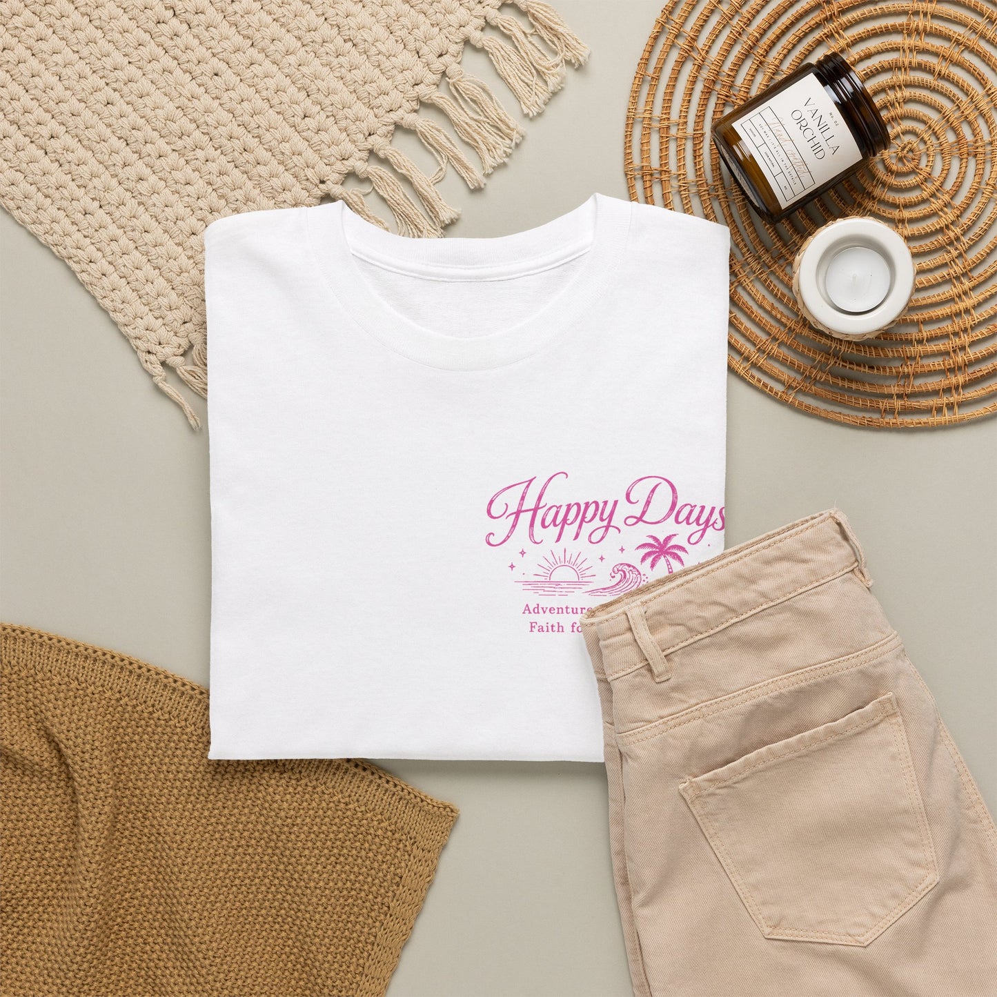 T-Shirt — Pink Tropical Flamingo Graphic Tee