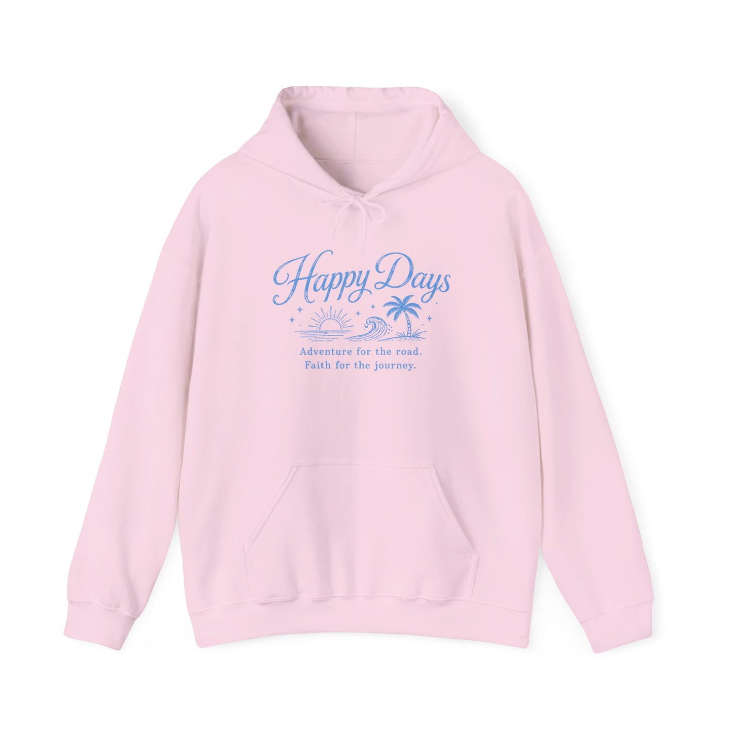 Happy Days Hoodie — Tropical Palm Beach Graphic Pullover
