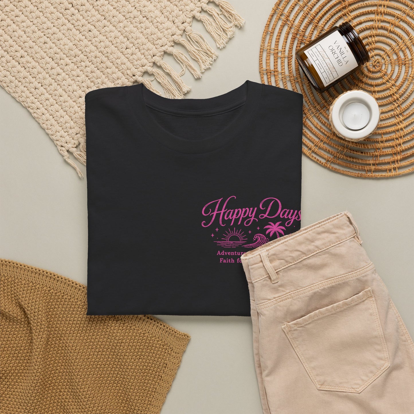T-Shirt — Pink Tropical Flamingo Graphic Tee