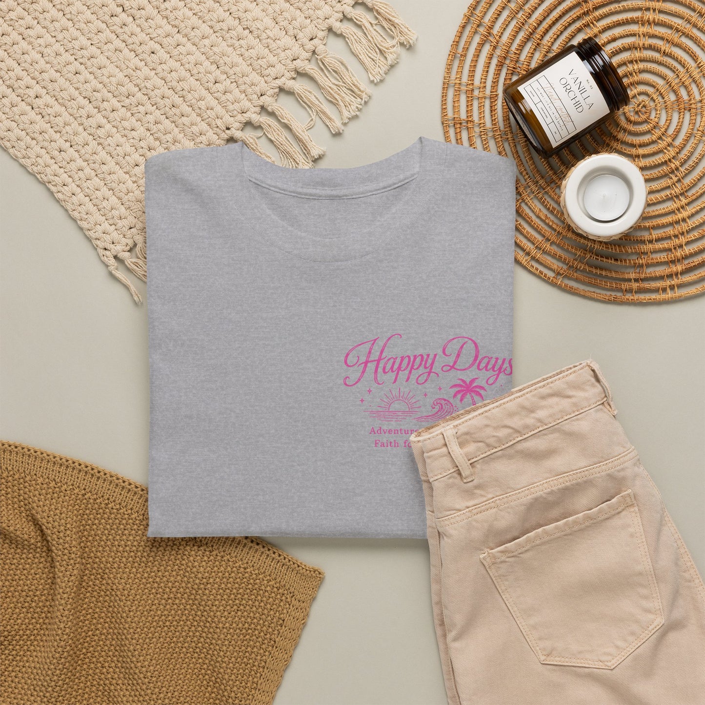 T-Shirt — Pink Tropical Flamingo Graphic Tee