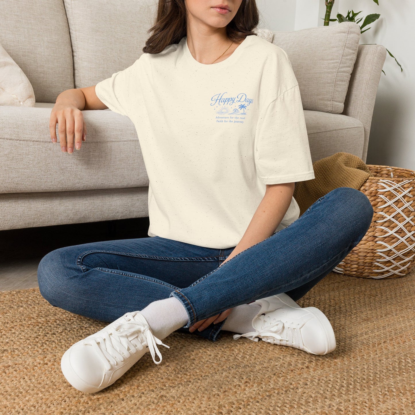 Happy Days Tropical — Beachy Palm Graphic Tee