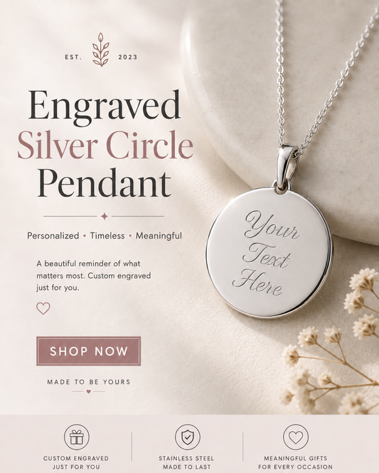 Engraved Circle Pendant